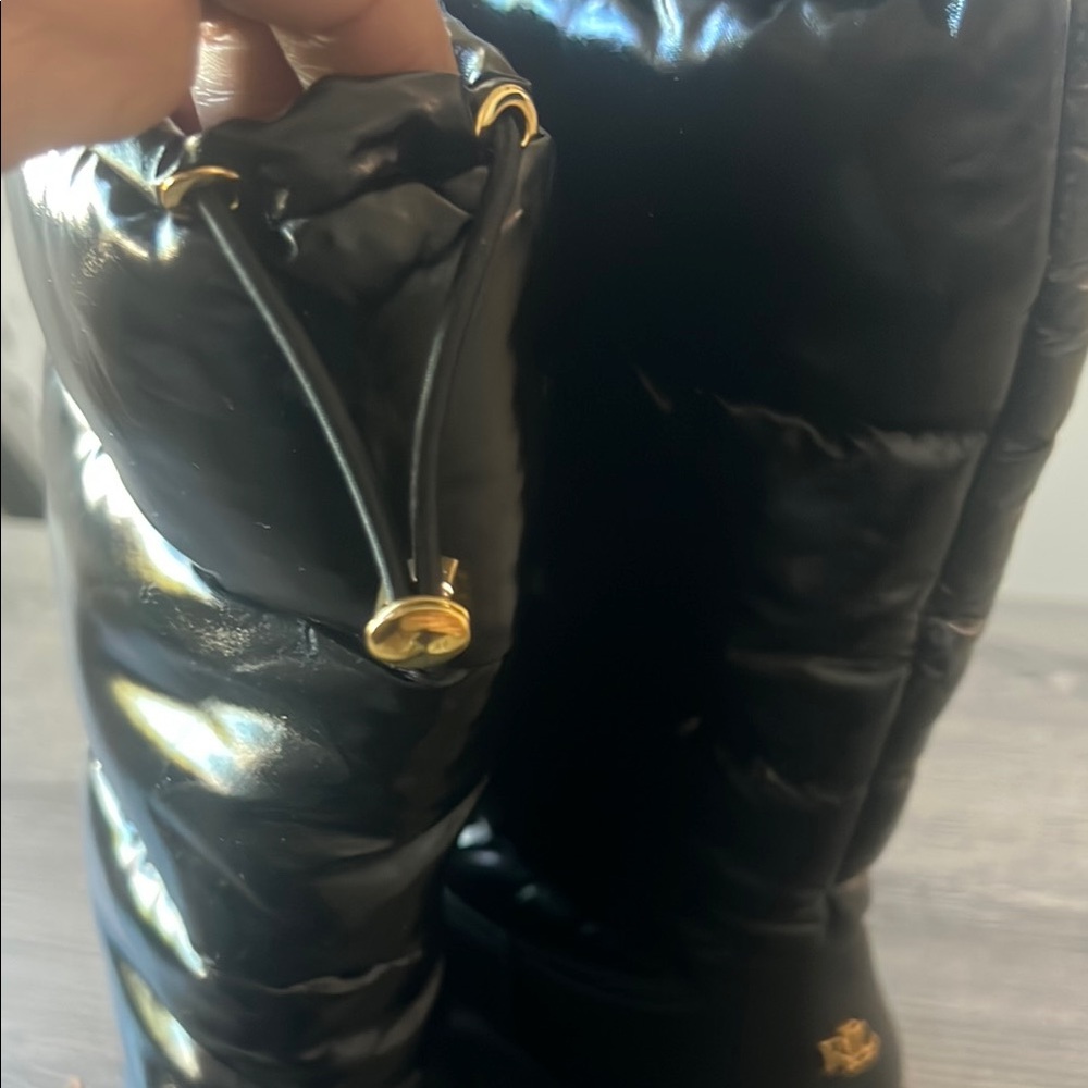 Ralph Lauren Black Wedge Winter Boots - Picture 7 of 9